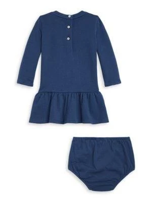 商品Ralph Lauren|Baby Girl's Magic Fleece Polo Bear Dress & Bloomers Set,价格¥222,第2张图片详细描述