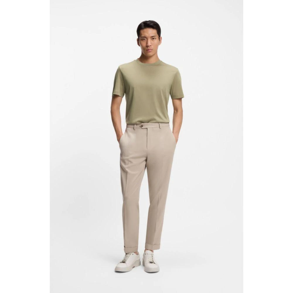 商品Hugo Boss|Mercerised-cotton T-shirt in a regular fit,价格¥821,第2张图片详细描述