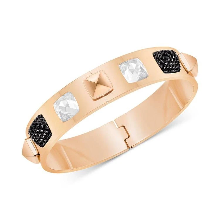 商品Swarovski|Rose Gold-Tone Clear and Black Crystal Bangle Bracelet,价格¥1269,第1张图片