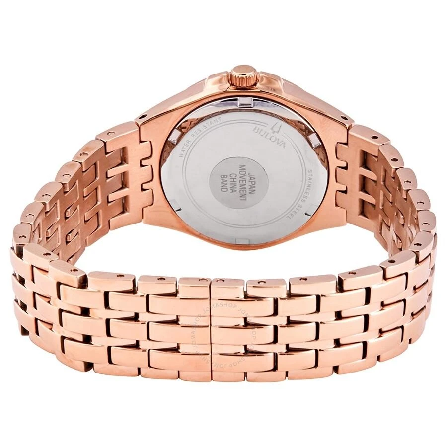 商品Bulova|Bulova Phantom Rose Gold-tone Baguette Swarovski Crystal Ladies Watch 98L268,价格¥1461,第3张图片详细描述