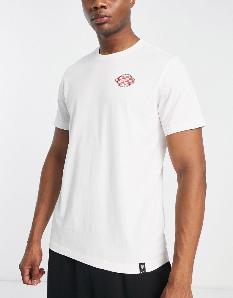 Nike Football World Cup 2022 Croatia unisex voices t-shirt in white商品第2张图片规格展示