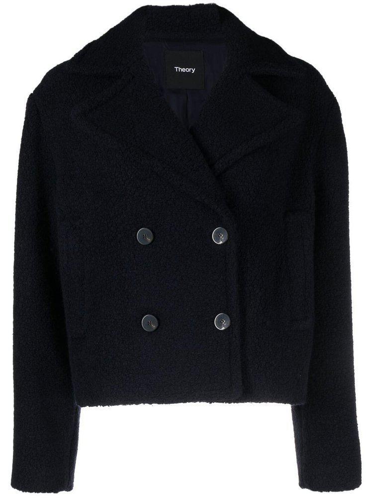 商品Theory|Theory Double-Breasted Cropped Peacoat,价格¥2735,第1张图片