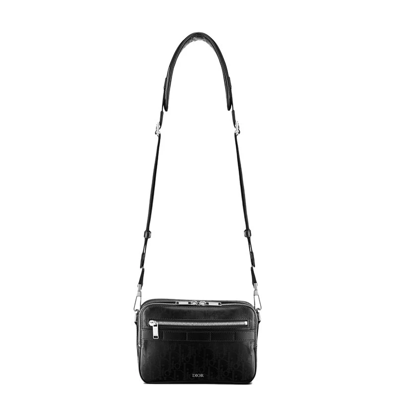 商品Dior|【预售3-7天】迪奥 经典SAFARI系列 男士黑色Dior斜银河小牛皮斜跨单肩包1ESPO206VPI_H03E,价格¥18396,第6张图片详细描述