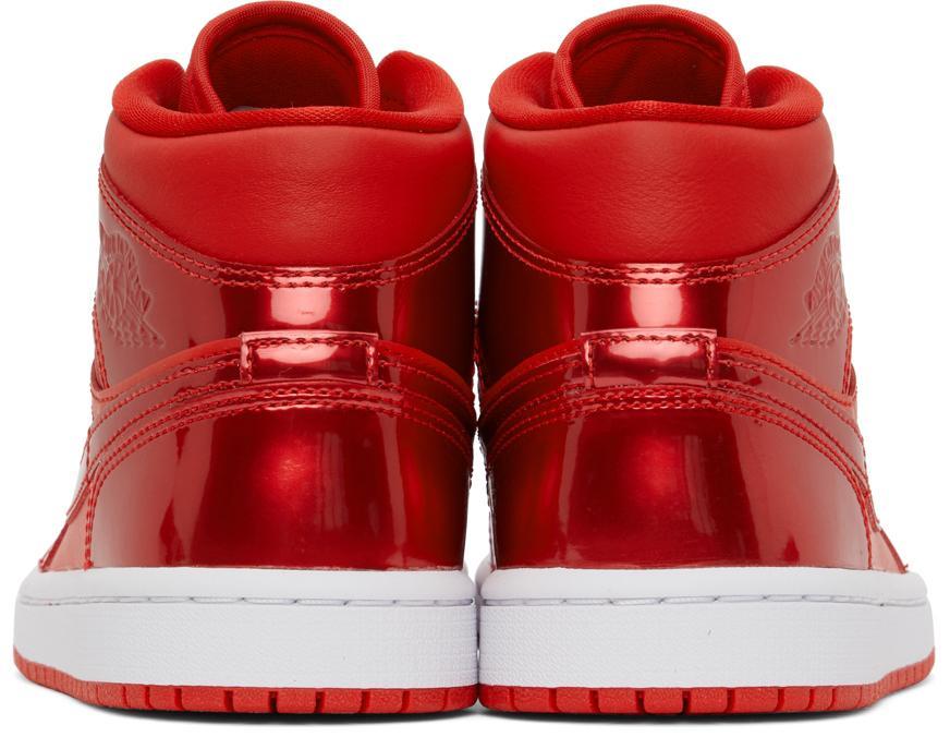 商品Jordan|Red Air Jordan 1 Mid Sneakers,价格¥1389,第4张图片详细描述