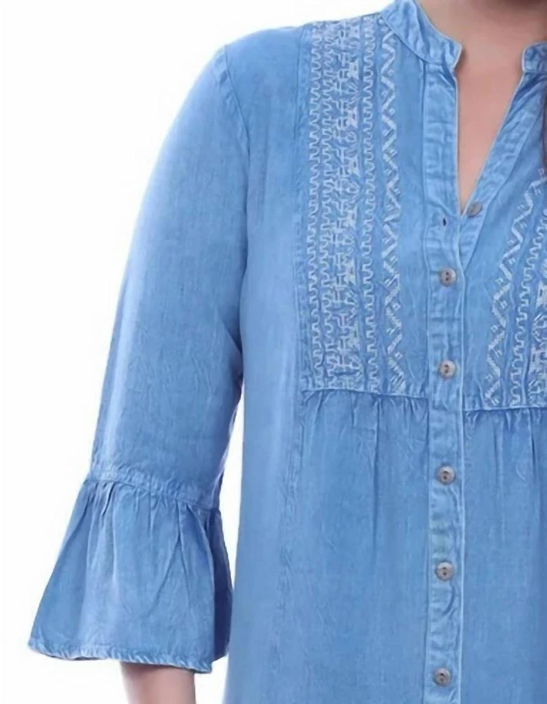 商品Parsley & Sage|Asha Embroidered Peasant Top In Blue,价格¥504,第2张图片详细描述