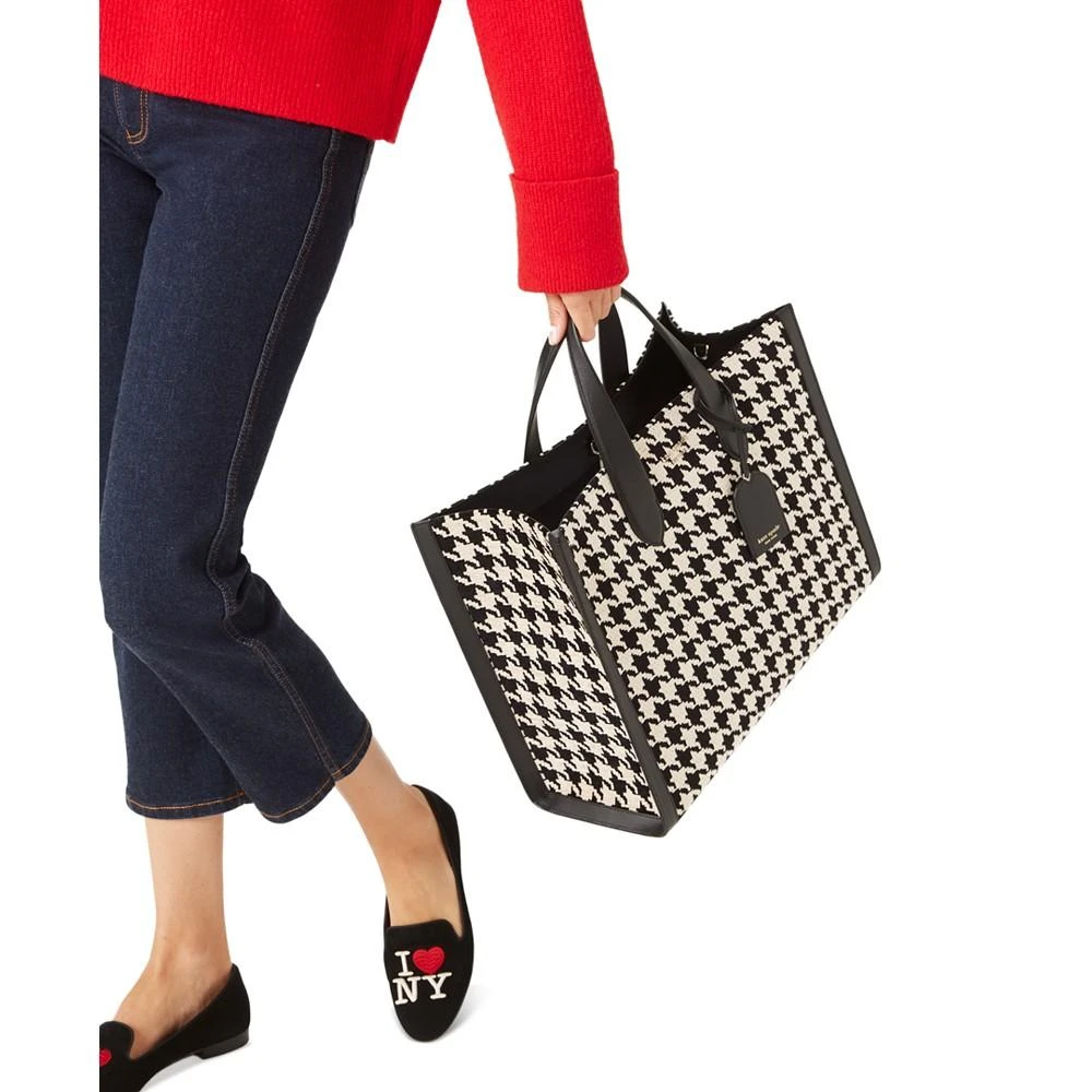 商品Kate Spade|Manhattan Houndstooth Chenille Large Tote,价格¥3440,第2张图片详细描述