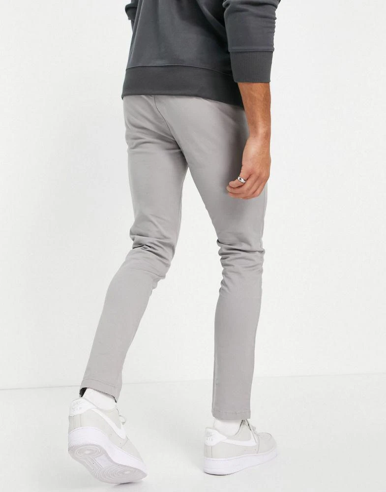 商品Topman|Topman stretch skinny chinos in light grey,价格¥173,第2张图片详细描述