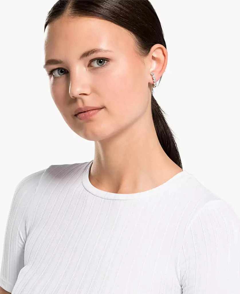 商品Swarovski|Silver-Tone Crystal Curved Drop Earrings,价格¥428,第4张图片详细描述