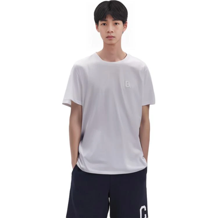商品[国内直发] Burberry|博柏利  纯色圆领休闲短袖 SS22 落肩袖T恤 男款 白色,价格¥1133,第9张图片详细描述