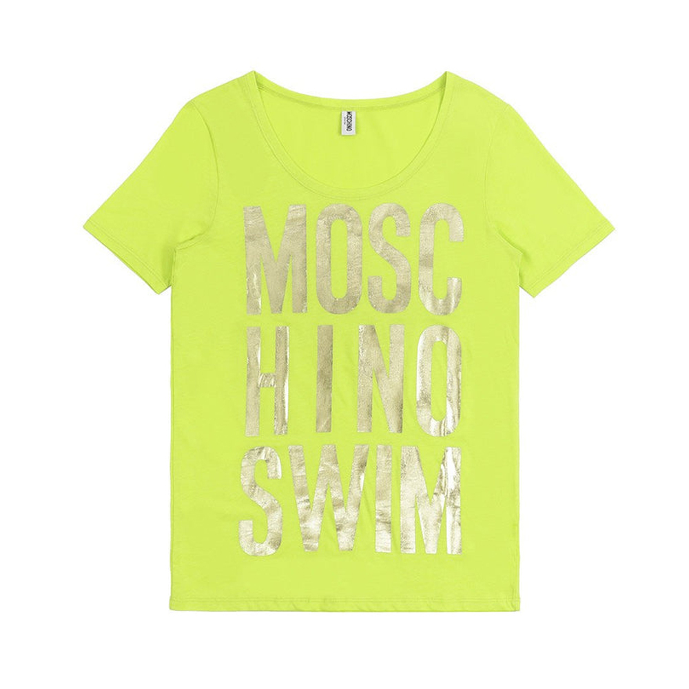 MOSCHINO 女士黄色印花短袖T恤 A6302-2109-398商品第1张图片规格展示