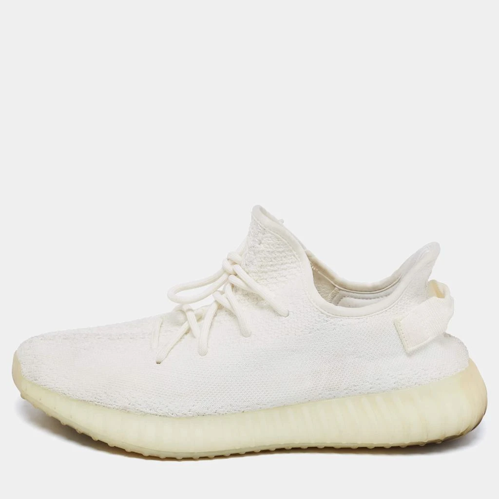 商品[二手商品] YEEZY|Yeezy x Adidas White Knit Fabric Boost 350 V2 Cream White Sneakers Size 45 1/3,价格¥1431,第1张图片