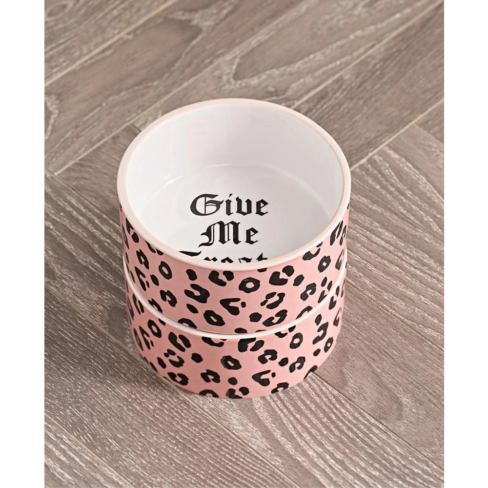 商品Juicy Couture|Give Me Treats Pet Bowl Leopard 16 oz Ceramic Bowls, Set of 2,价格¥180,第3张图片详细描述