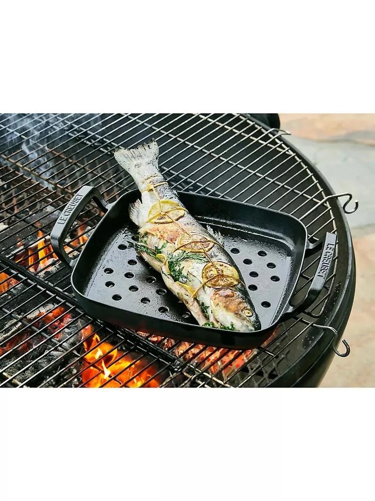Alpine Enameled 12'' Cast Iron Square Grill Basket 商品
