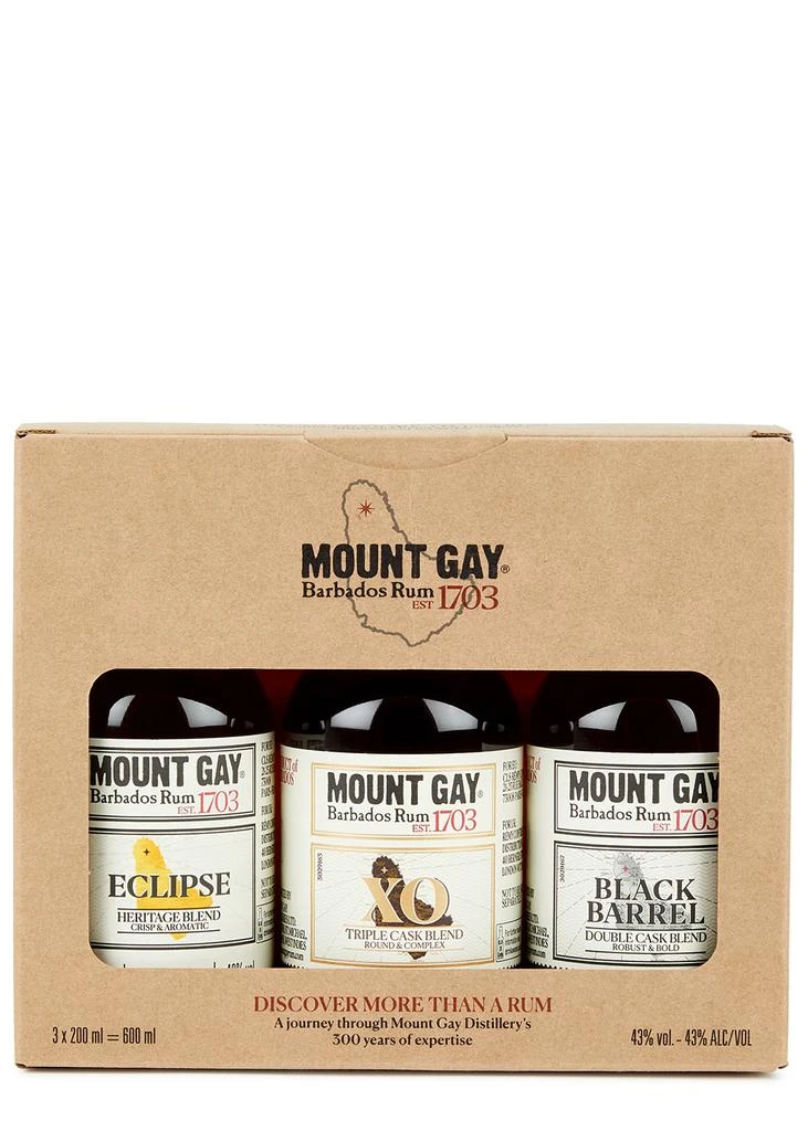 商品Mount Gay|Mount Gay Discovery Rum Pack 3 x 200ml,价格¥607,第1张图片