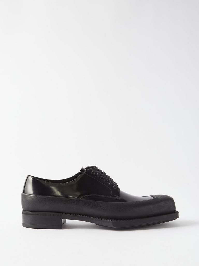 Contrast-panels leather derby shoes商品第1张图片规格展示