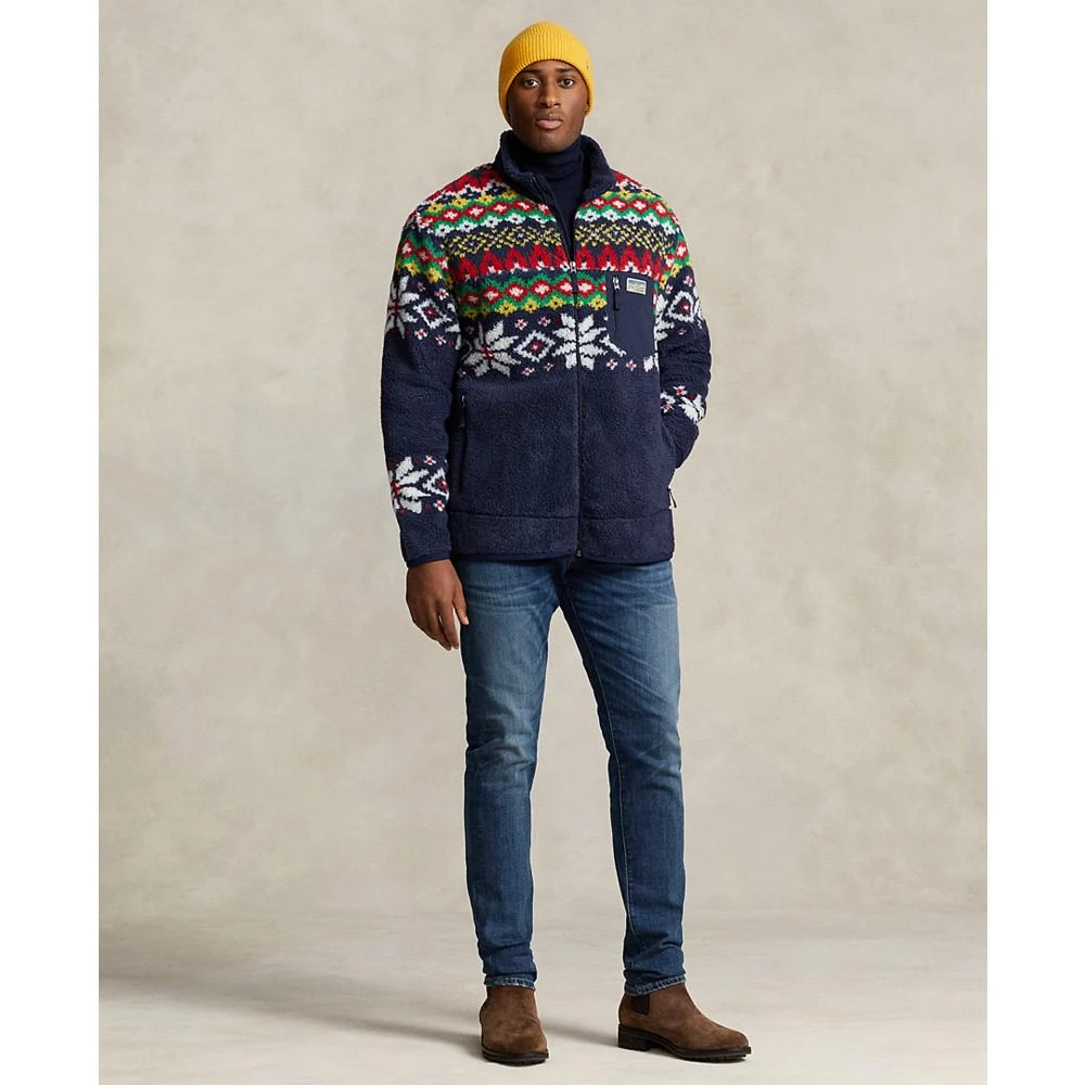 商品Ralph Lauren|Men's Big & Tall Fair Isle-Inspired Pile Fleece Jacket,价格¥762,第4张图片详细描述