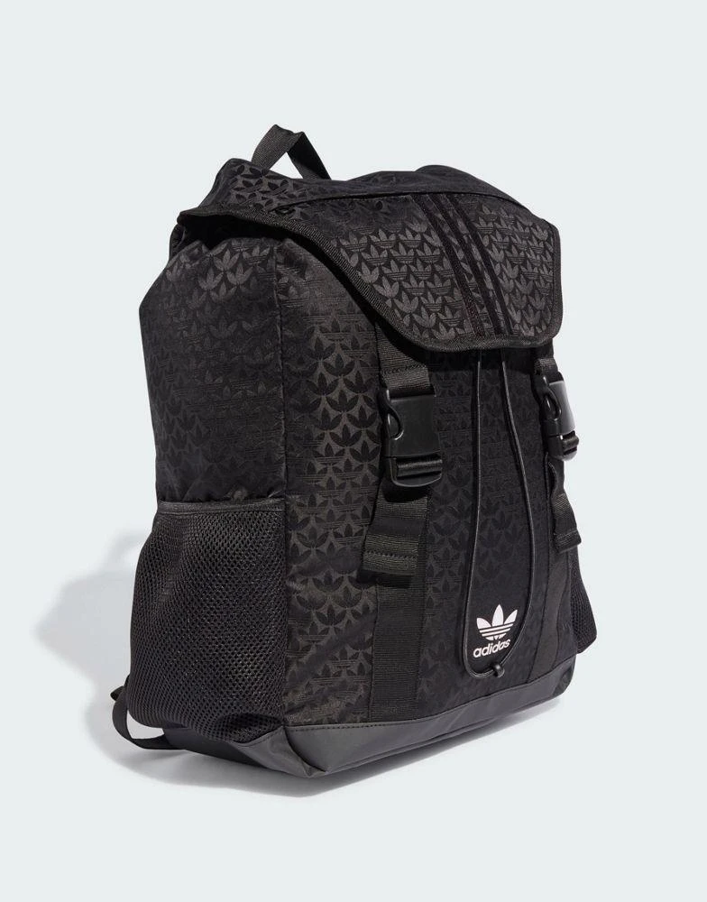 商品Adidas|adidas Trefoil Monogram Jacquard Backpack in black,价格¥495,第3张图片详细描述