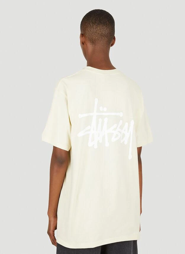 商品STUSSY|Basic Logo Print T-Shirt in Cream,价格¥349,第4张图片详细描述