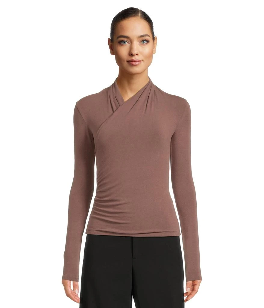 商品Vince|Long Sleeve Fixed Wrap Top,价格¥1811,第1张图片