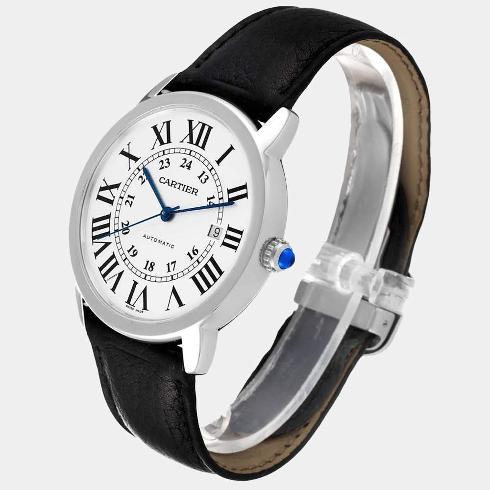 商品[二手商品] Cartier|Cartier Silver Stainless Steel Tank Solo W6701011 Automatic Men's Wristwatch 42 mm,价格¥26958,第5张图片详细描述