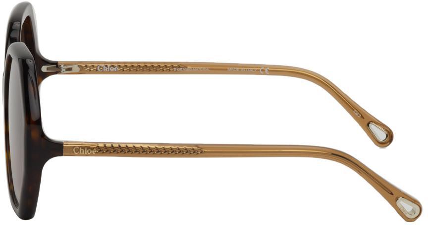 商品Chloé|Brown Esther Sunglasses,价格¥1961,第5张图片详细描述