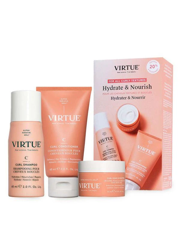 商品VIRTUE|Curl 3-Piece Discovery Hair Care Kit,价格¥159,第1张图片