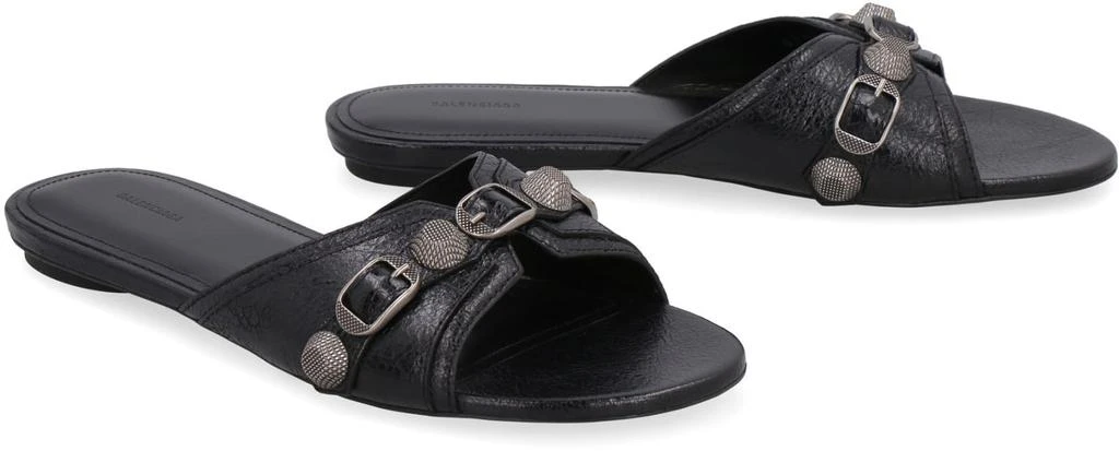 商品Balenciaga|Cagole Leather Slides,价格¥3403,第3张图片详细描述