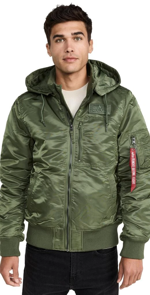 商品Alpha Industries|Alpha Industries MA-1 Hooded Rib Bomber Jacket,价格¥1051,第1张图片