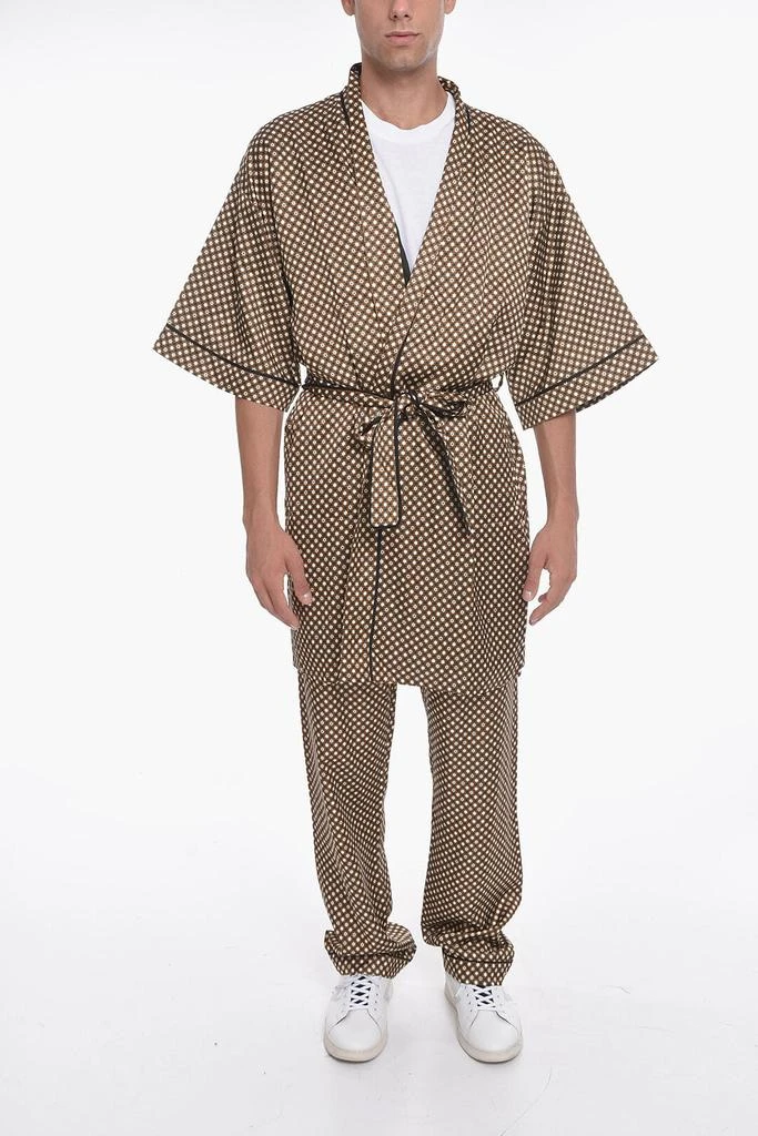 商品AMIRI|Amiri Viscose-satin POKER CHIP Robe Coat with Belt,价格¥3697,第4张图片详细描述