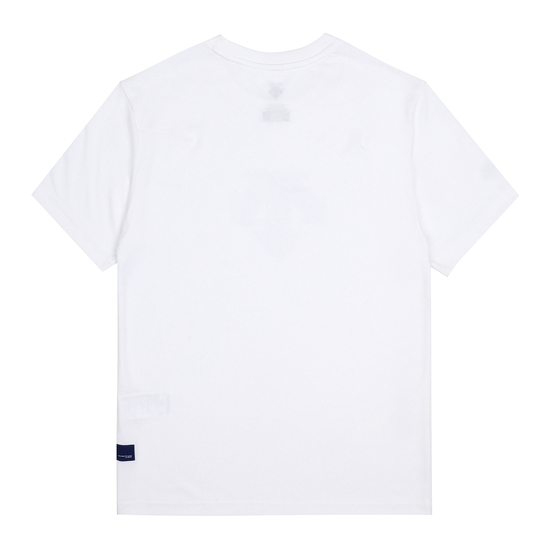【享贝家】DESCENTE 迪桑特 线条纹标短袖T恤 白色 SM323UTS76-WHT0（现采购商品，下单后12天内发货）商品第2张图片规格展示