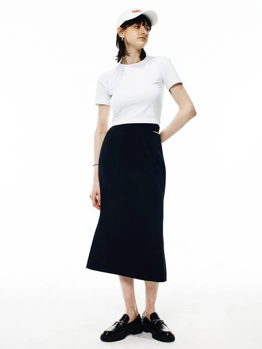 商品FRONTROW|[Drama Signature] Cut-out Waist Midi Skirt,价格¥1033,第1张图片