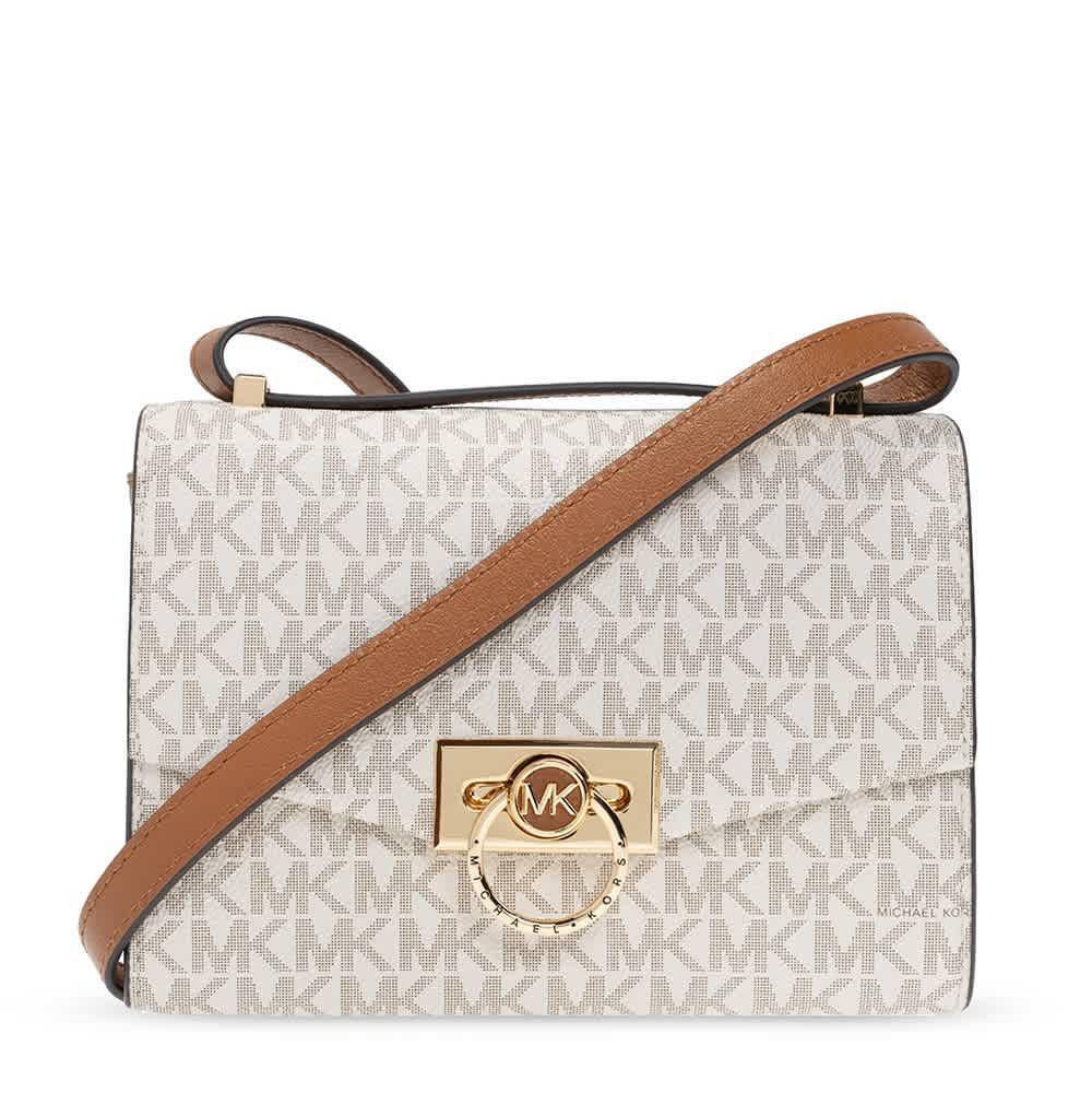 Michael Kors Ladies Hendrix Extra-small Logo Convertible Crossbody Bag - Cream商品第1张图片规格展示