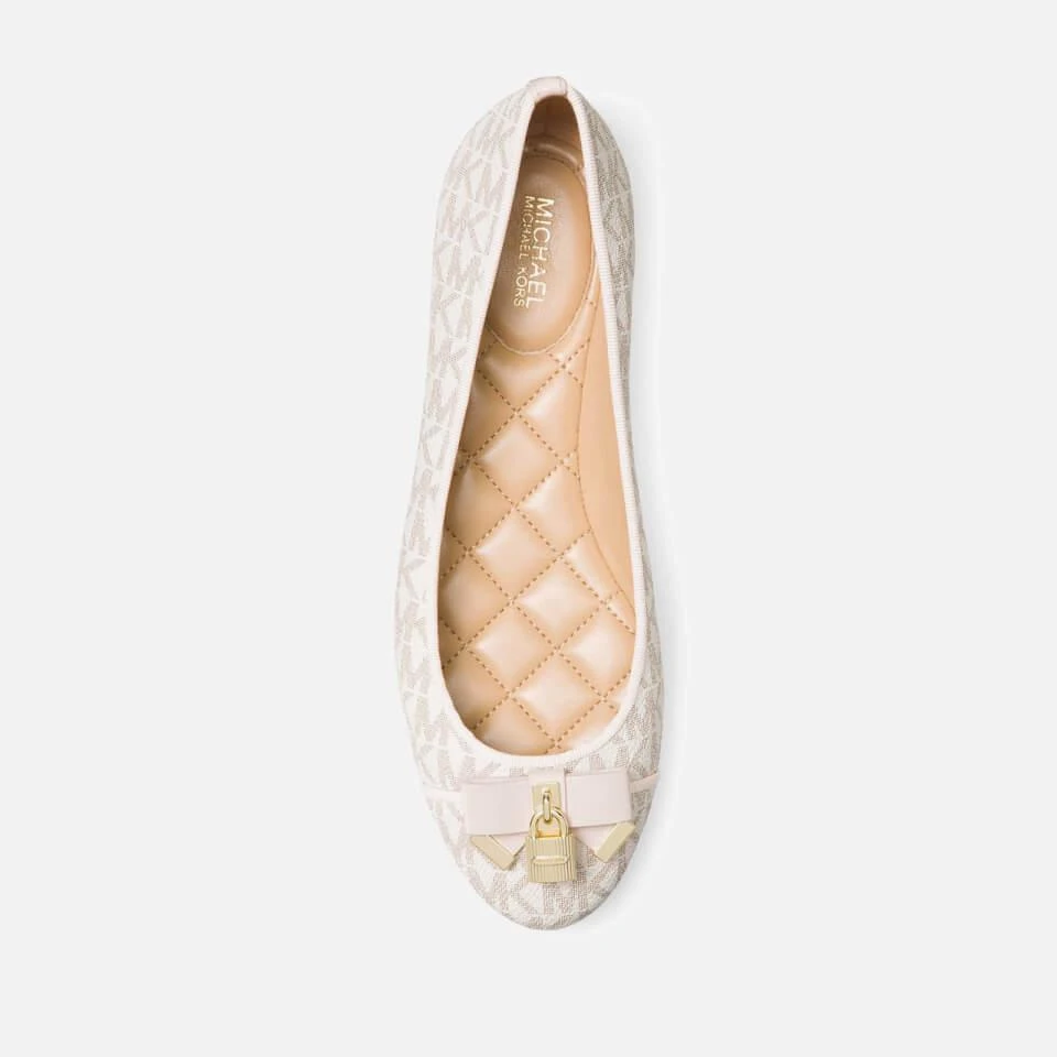 商品Michael Kors|MICHAEL MICHAEL KORS ALICE LOGO-JACQUARD CANVAS BALLET FLATS,价格¥566,第3张图片详细描述