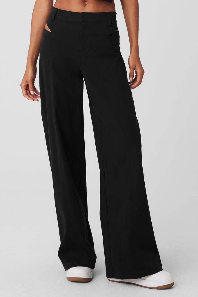 商品Alo|High-Waist Risk Taker Trouser - Black,价格¥755,第1张图片