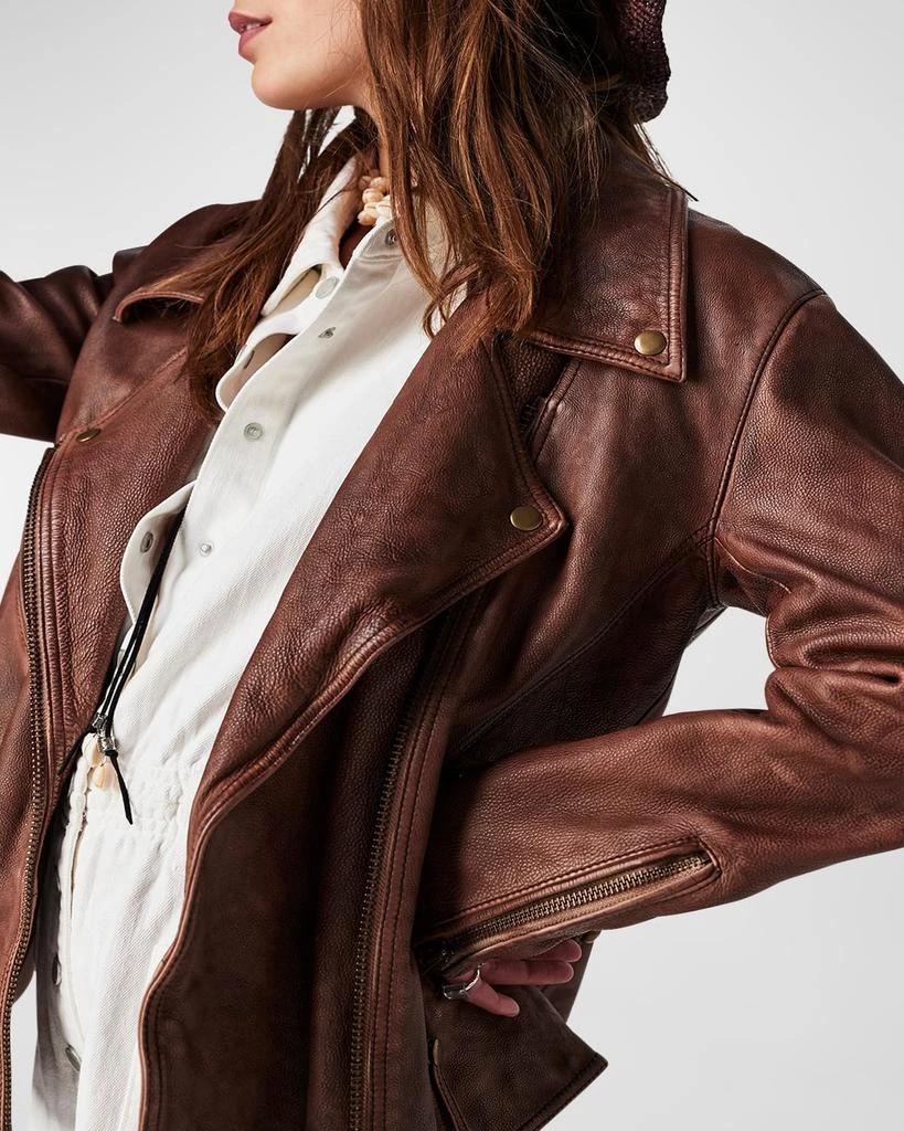 商品Free People|We The Free Jealousy Leather Moto Jacket,价格¥3867,第2张图片详细描述