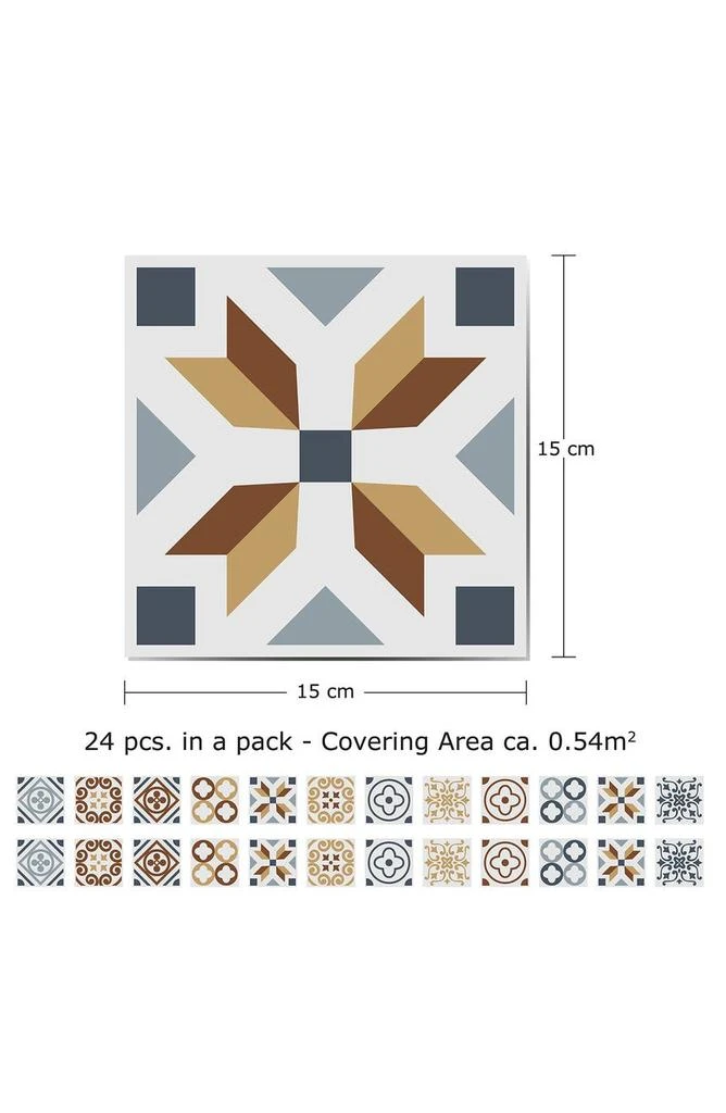 Azulejo 96-Piece Tile Sticker Set 商品