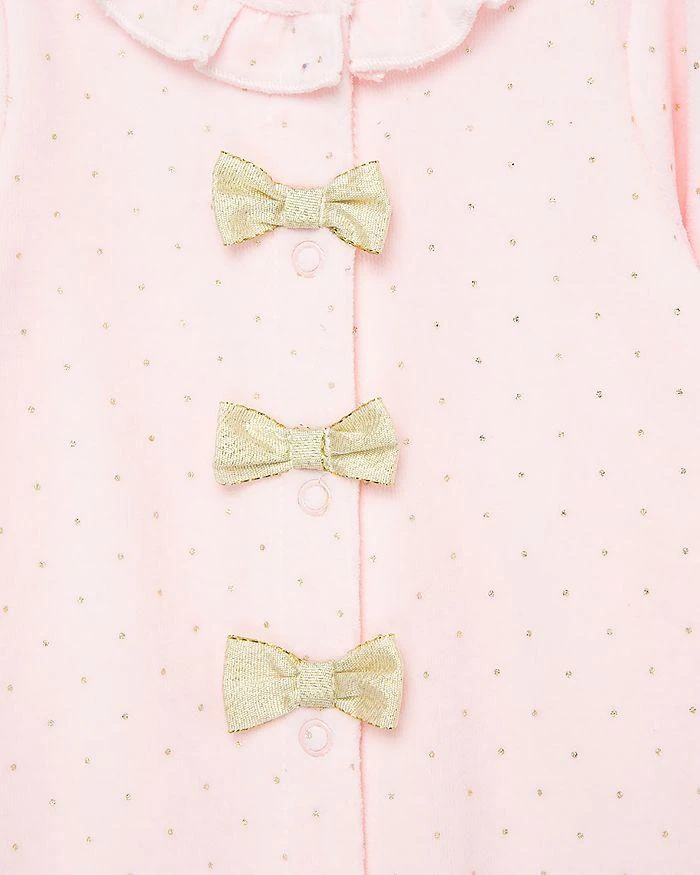 商品Little Me|Girls' Velour Shine Dot Footie - Baby,价格¥178,第4张图片详细描述