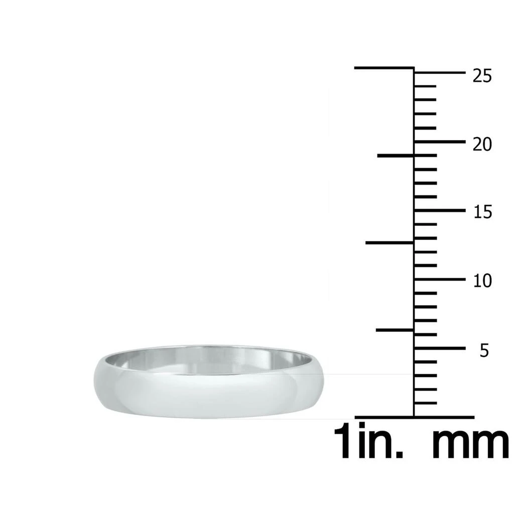 商品SSELECTS|3Mm Domed Wedding Band In 14K White Gold,价格¥1683,第4张图片详细描述