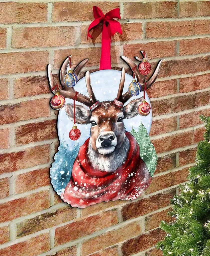 商品Designocracy|Christmas Mood Christmas Door Decor Wooden Wall Decor G. DeBrekht,价格¥1099,第5张图片详细描述