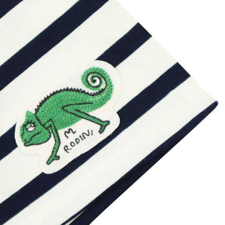 商品Mini Rodini|Navy & White Stripe Chameleon Shorts,价格¥82,第4张图片详细描述