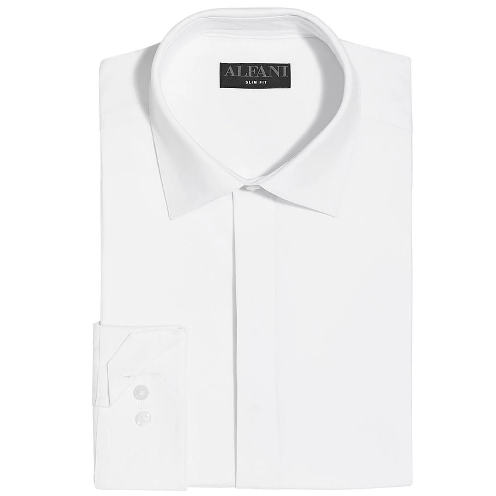 商品Alfani|Men's Slim Fit 2-Way Stretch Formal Convertible-Cuff Dress Shirt, Created for Macy's,价格¥184,第1张图片