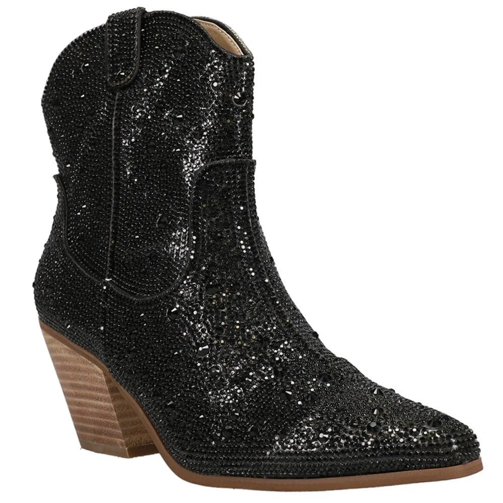 商品Matisse|Harlow Rhinestone Snip Toe Cowboy Booties,价格¥1438,第2张图片详细描述