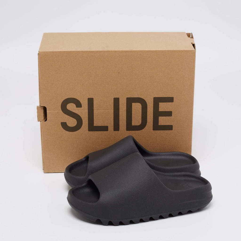 Yeezy x Adidas Black Rubber Onyx Flat Slides Size 38  商品