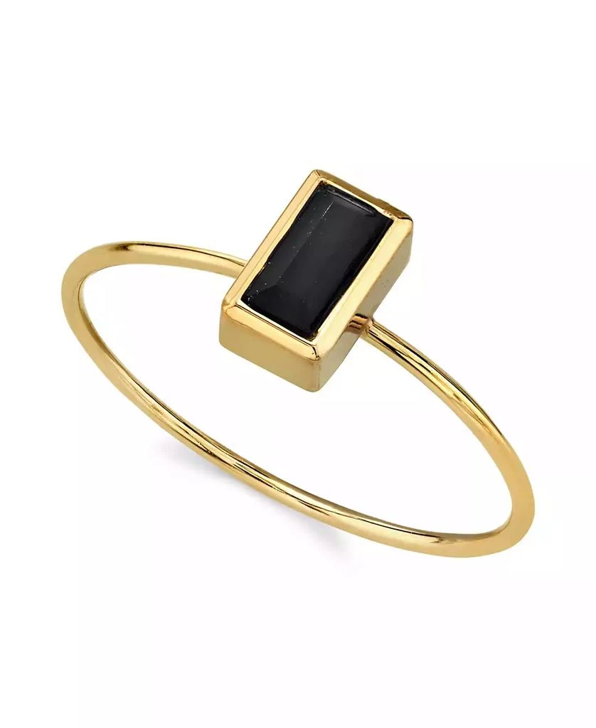 商品2028|14K Gold-tone Rectangle Crystal Ring,价格¥192,第1张图片详细描述