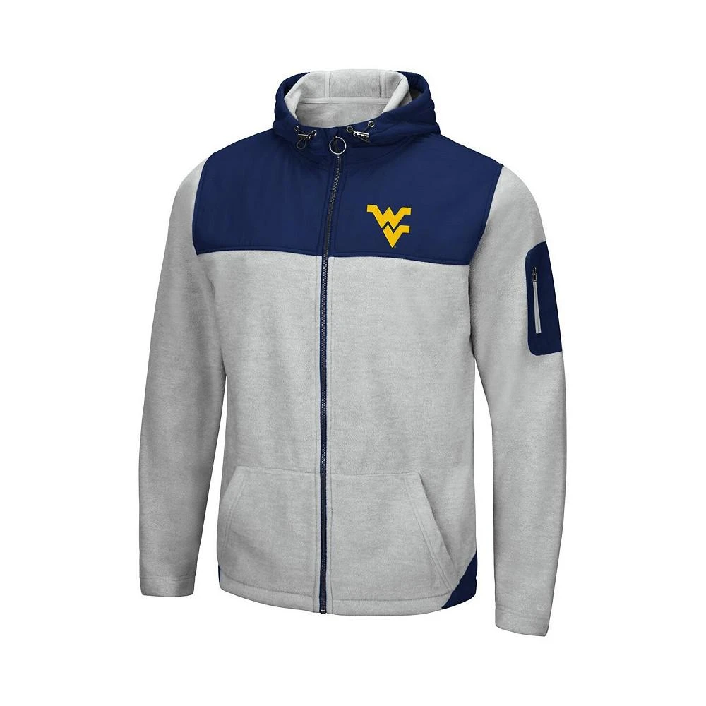 商品Colosseum|Men's Heathered Gray, Navy West Virginia Mountaineers Schwartz Full-Zip Hoodie,价格¥526,第2张图片详细描述