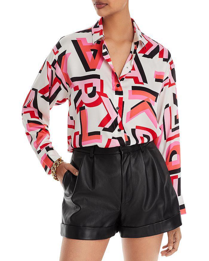 商品Karl Lagerfeld Paris|Block Logo Button Down Shirt,价格¥403,第1张图片详细描述
