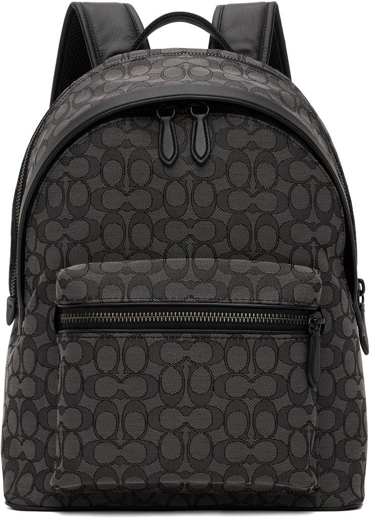 商品Coach|Black & Gray Charter Backpack,价格¥3940,第1张图片