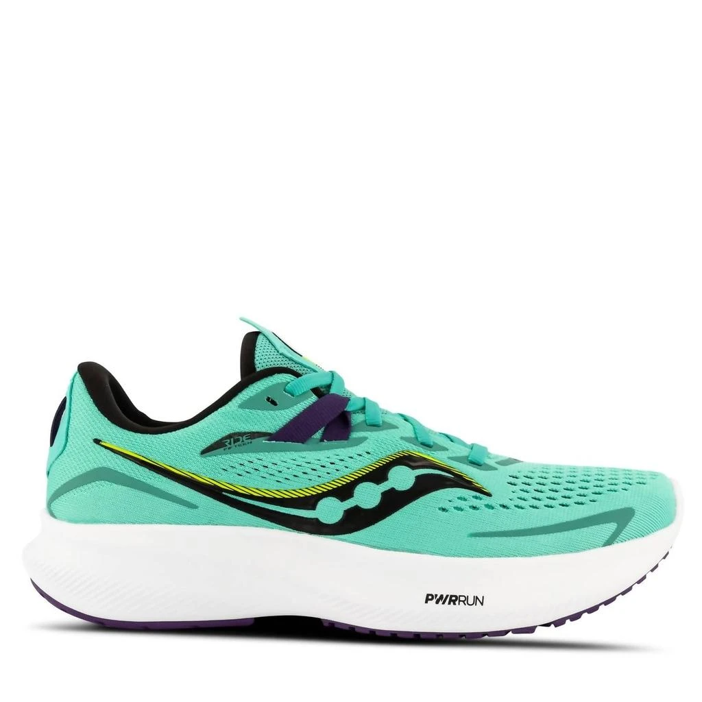 商品Saucony|Women's Ride 15 Running Shoes In Cool Mint/acid,价格¥885,第2张图片详细描述