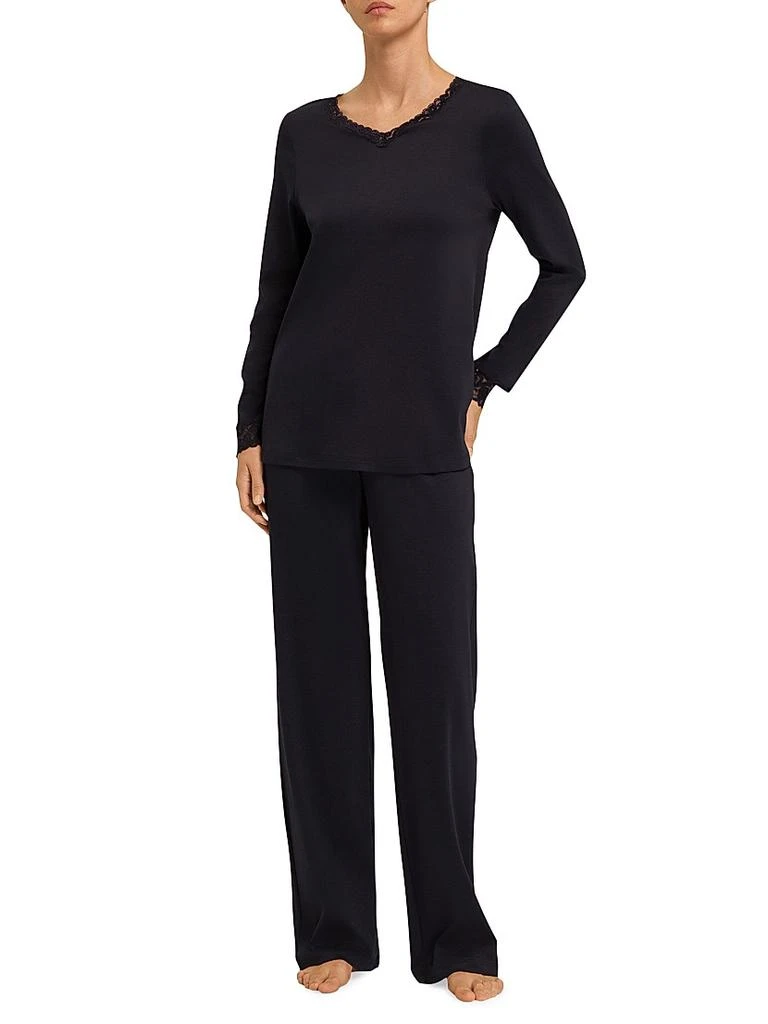商品Hanro|Moments Cotton 2-Piece Pajama Set,价格¥2166,第3张图片详细描述