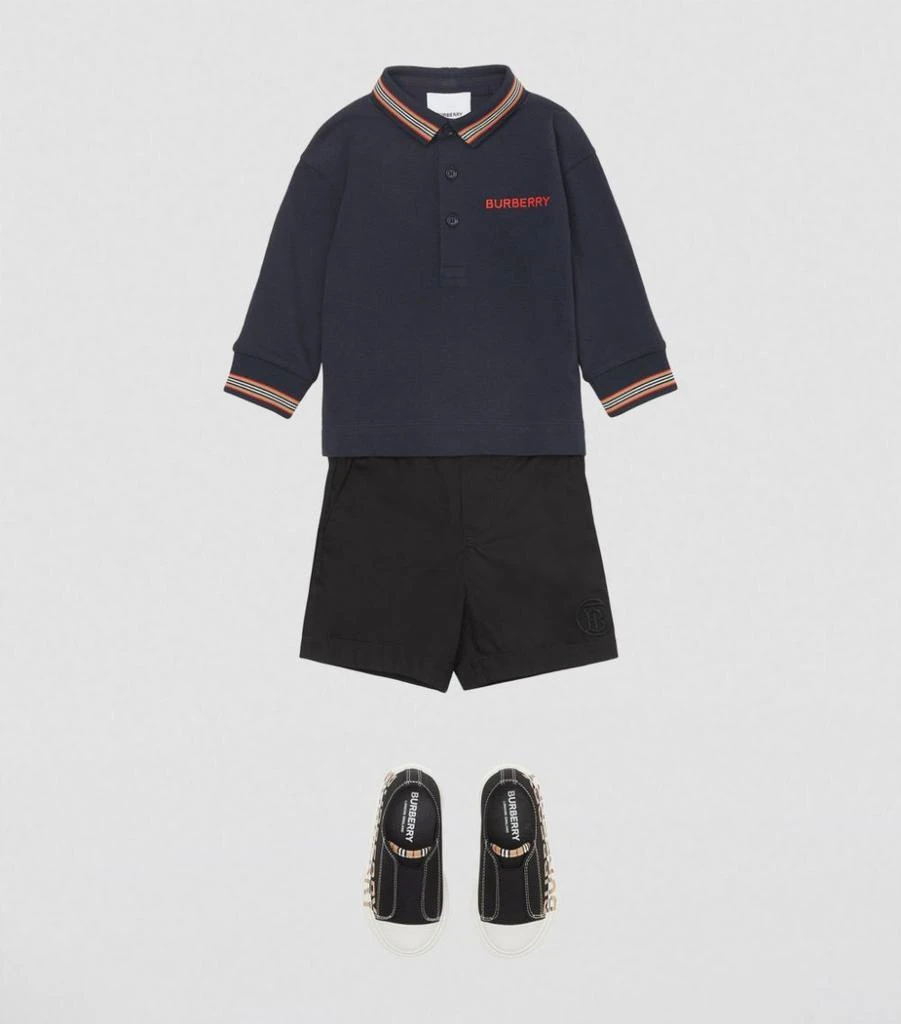 商品Burberry|Long-Sleeved Polo Shirt (6-24 Months),价格¥1468,第2张图片详细描述